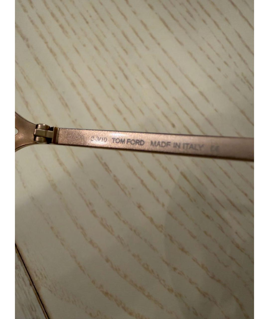 TOM FORD Золотые металлические солнцезащитные очки, фото 3