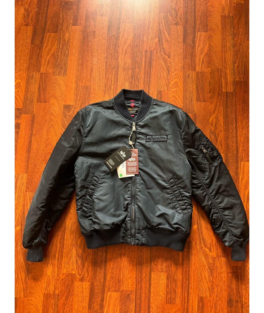 ALPHA INDUSTRIES Темно-синяя полиамидовая куртка, фото 6