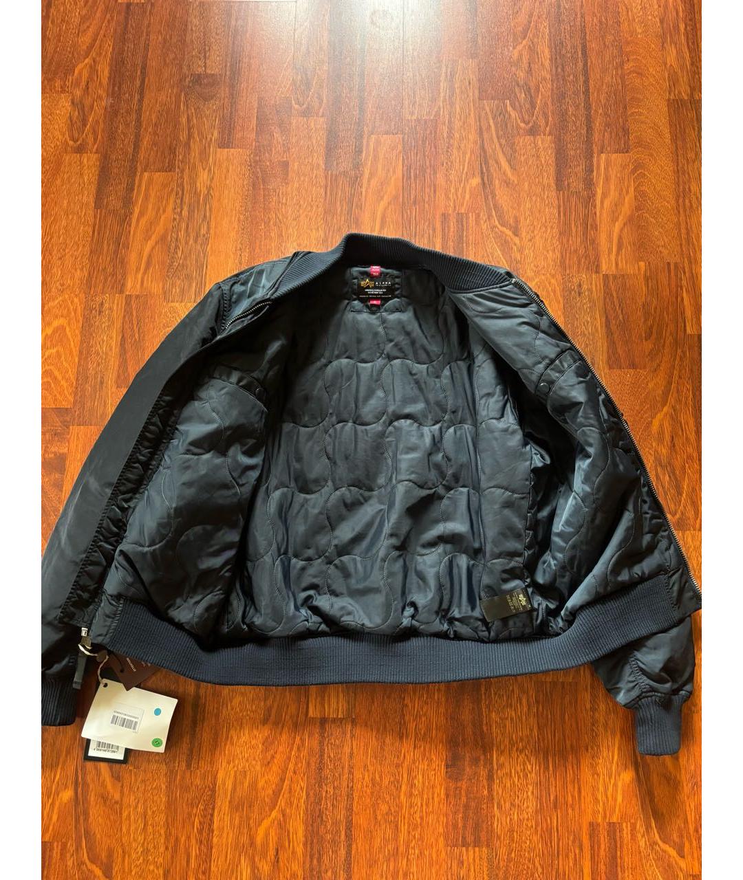 ALPHA INDUSTRIES Темно-синяя полиамидовая куртка, фото 7