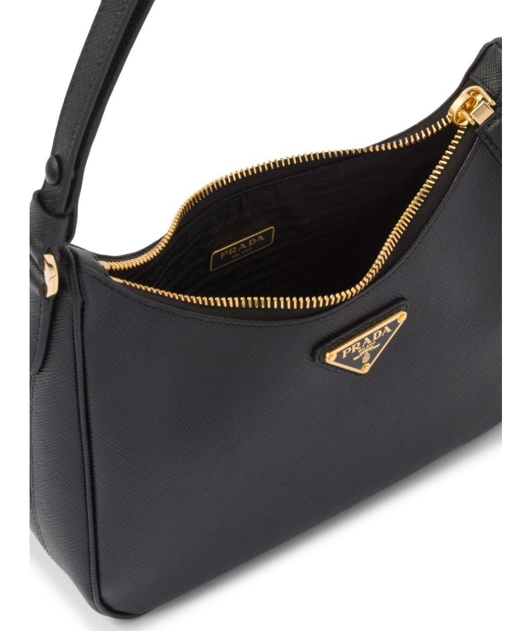 PRADA Черная кожаная сумка через плечо, фото 2
