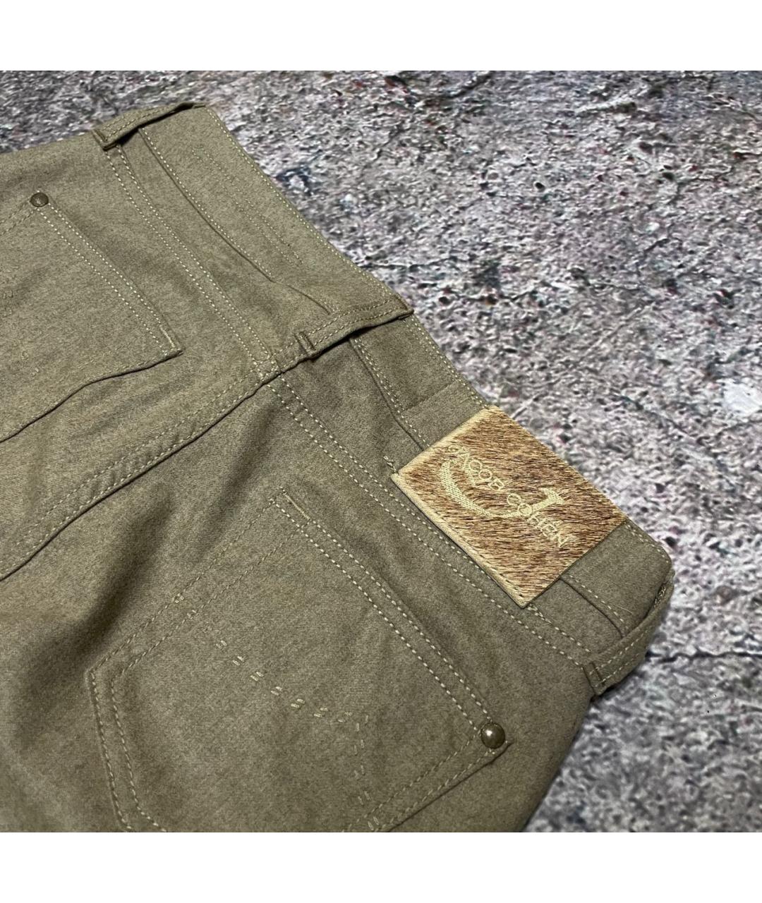 JACOB COHEN Бежевые шерстяные повседневные брюки, фото 6