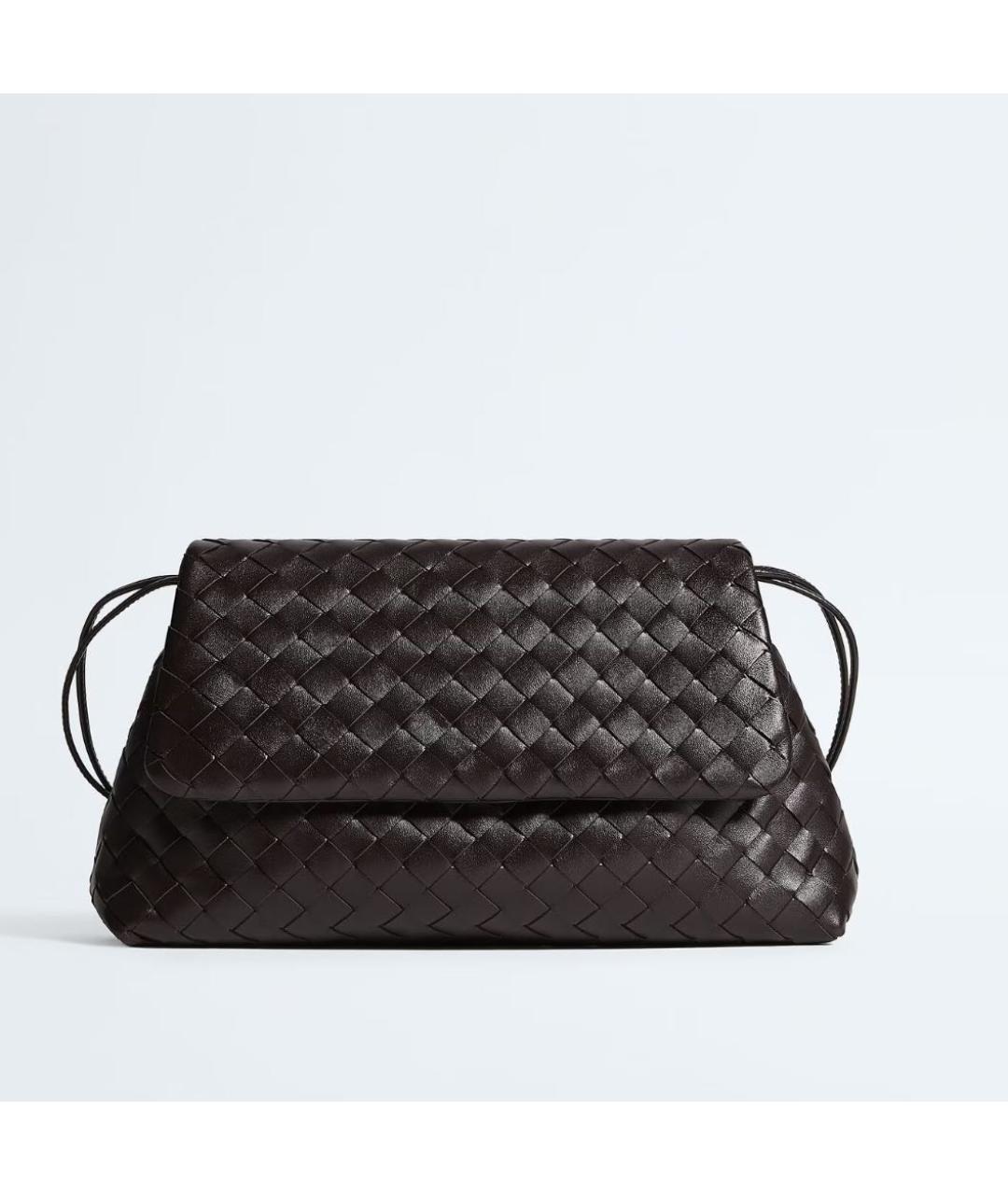 BOTTEGA VENETA Коричневая кожаная сумка с короткими ручками, фото 5