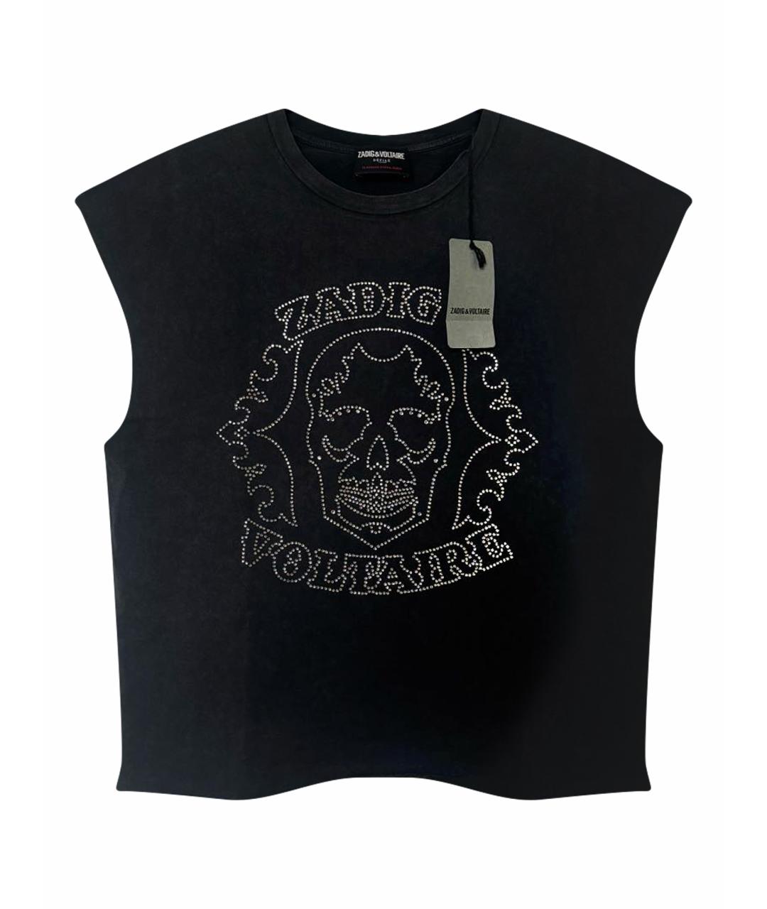 ZADIG & VOLTAIRE Антрацитовая хлопковая футболка, фото 1