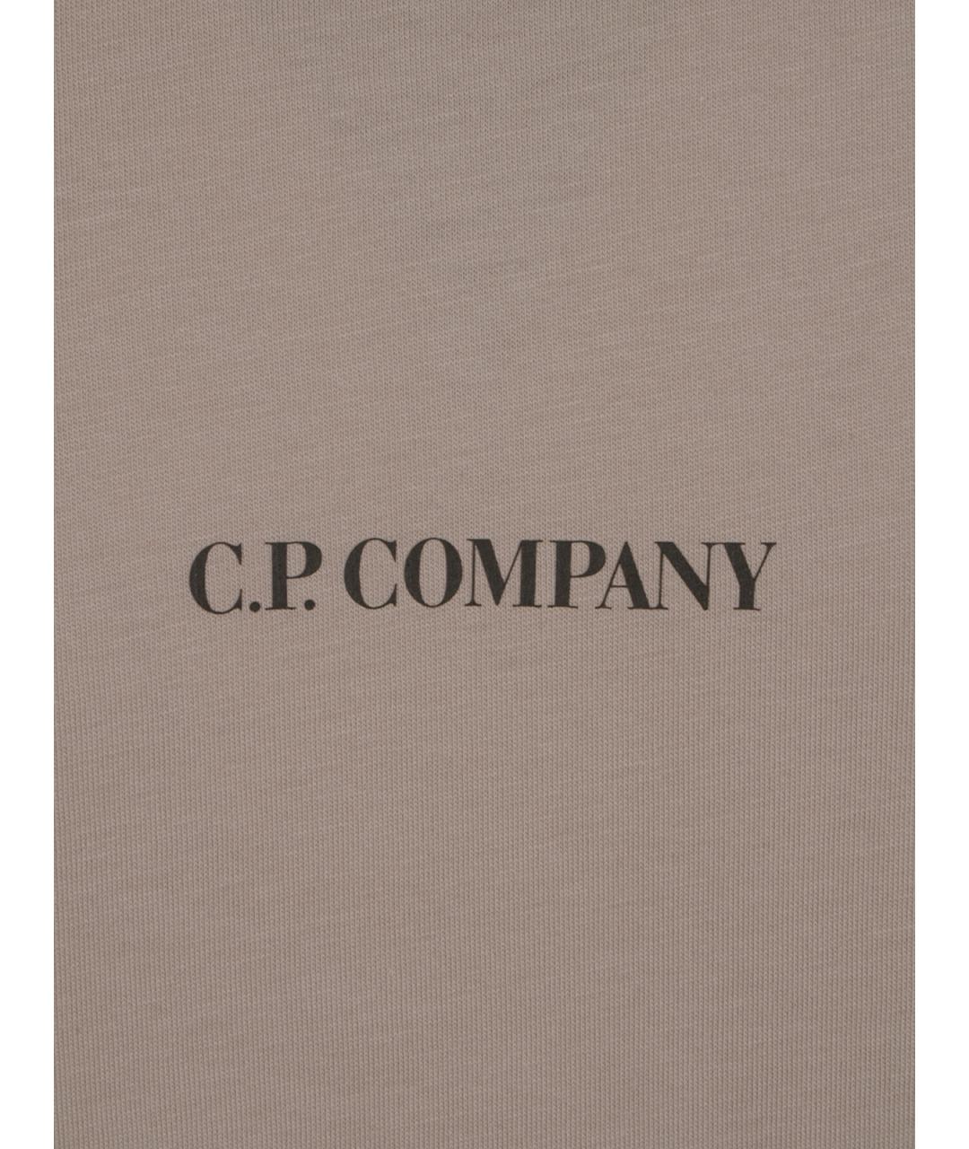 CP COMPANY Бежевая хлопковая футболка, фото 3