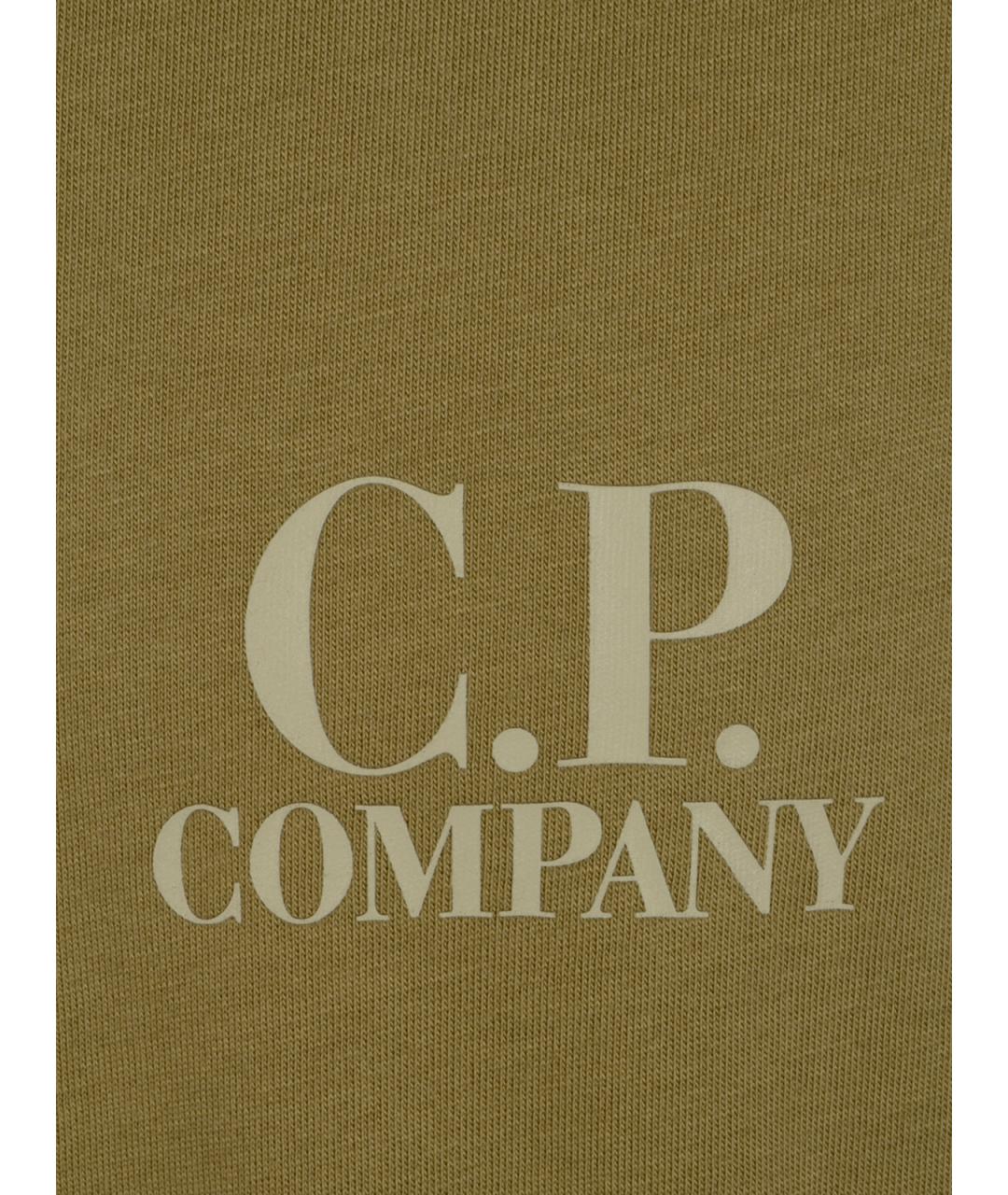 CP COMPANY Зеленая хлопко-эластановая футболка, фото 3