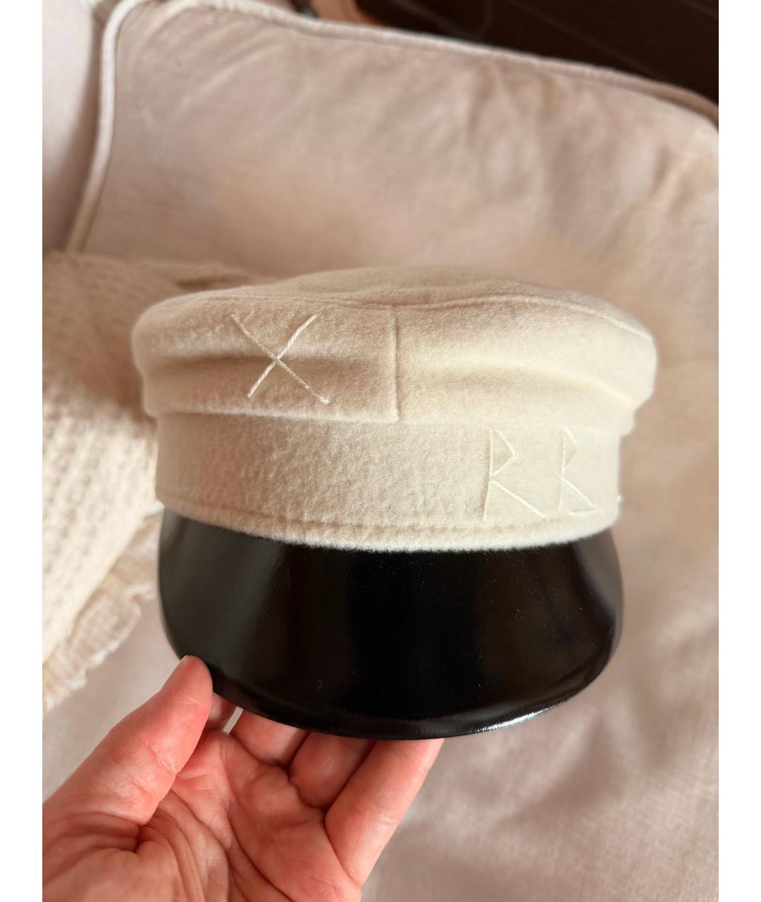 RUSLAN BAGINSKIY Белая шерстяная кепка, фото 2