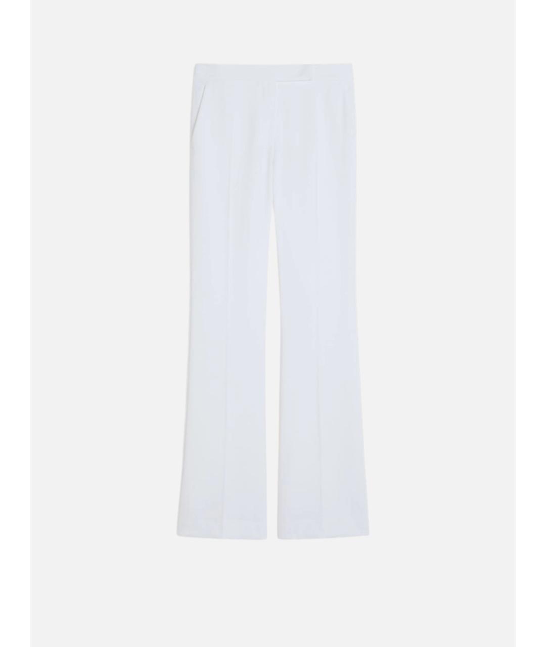 MAX MARA Белые хлопковые прямые брюки, фото 5