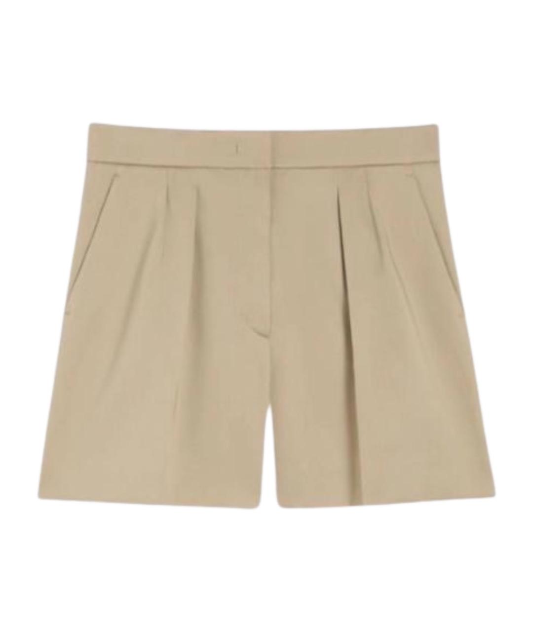 MAX MARA Бежевые хлопковые шорты, фото 1