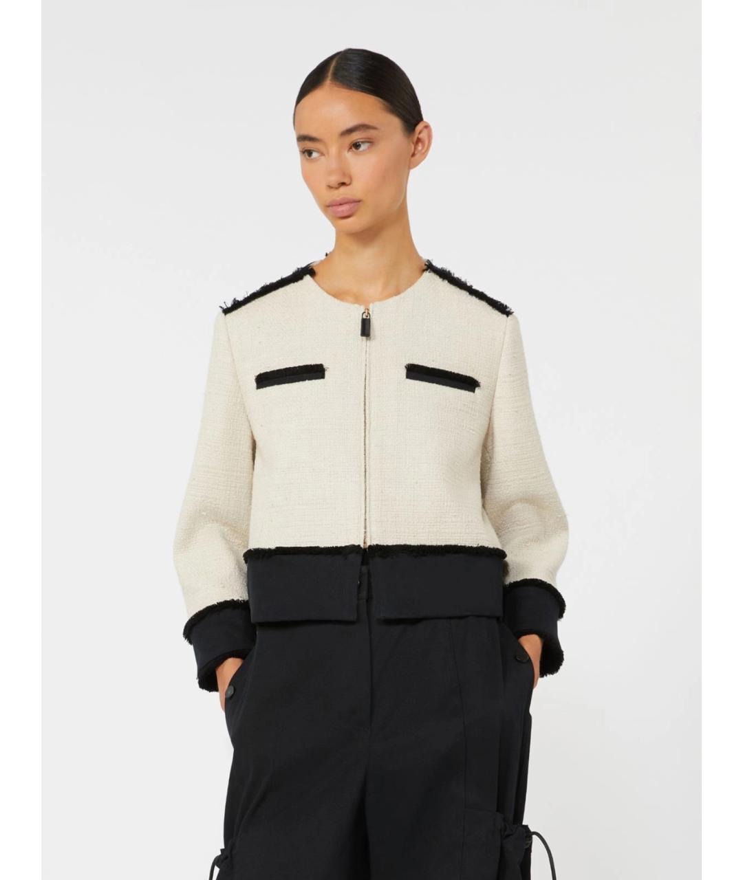 MAX MARA Бежевая хлопковая куртка, фото 3