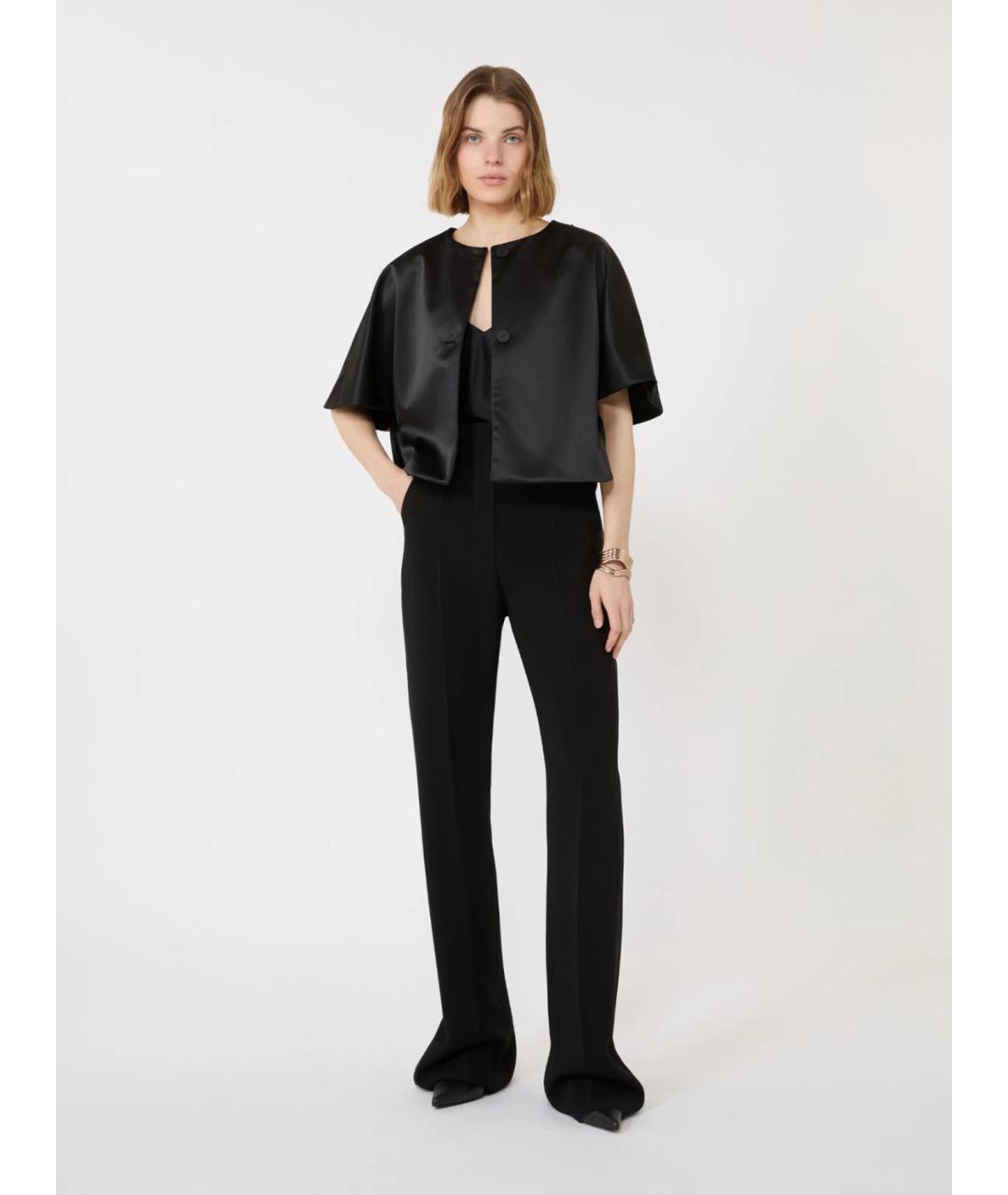 MAX MARA Черные прямые брюки, фото 2