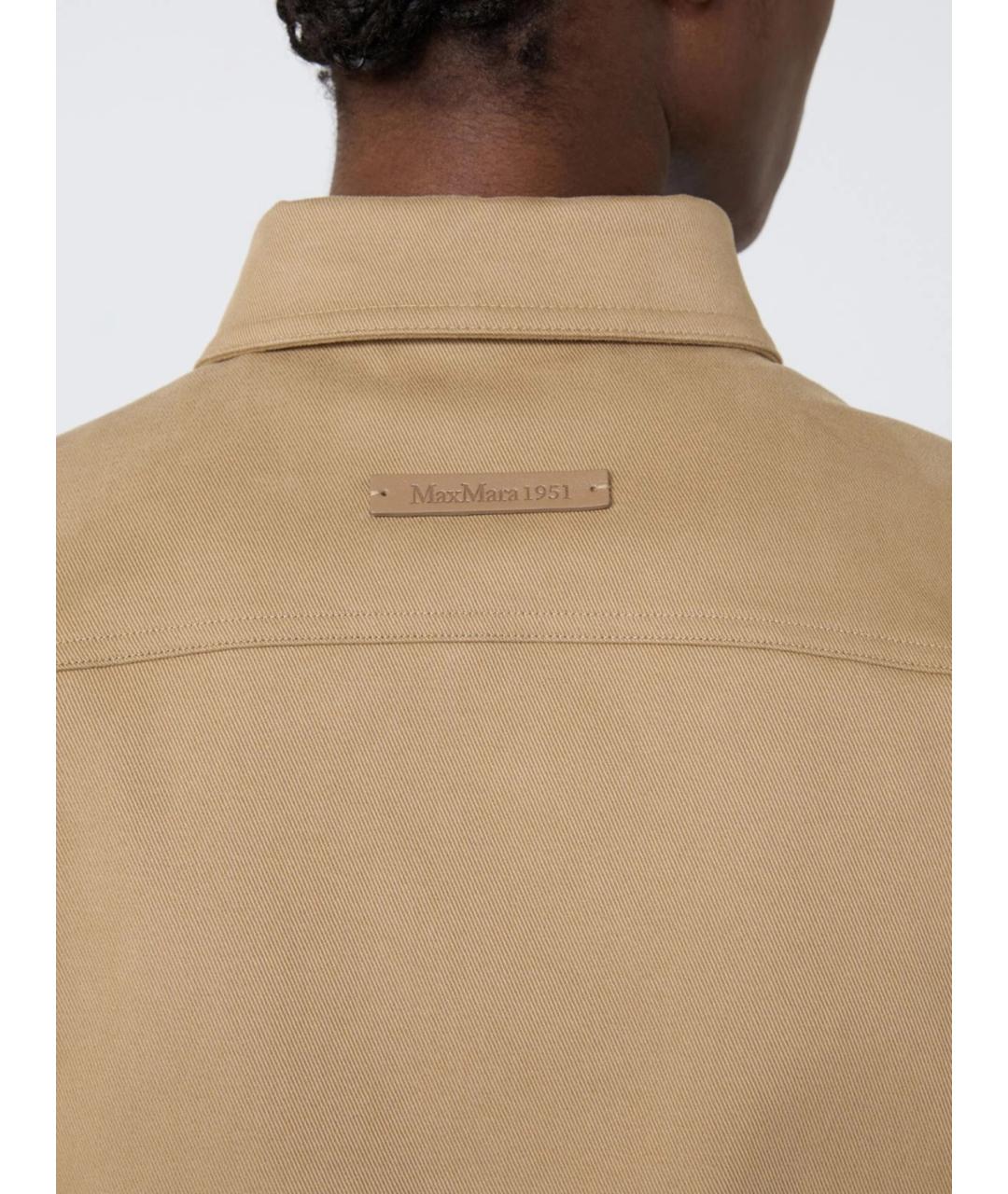 MAX MARA Бежевая хлопковая куртка, фото 4