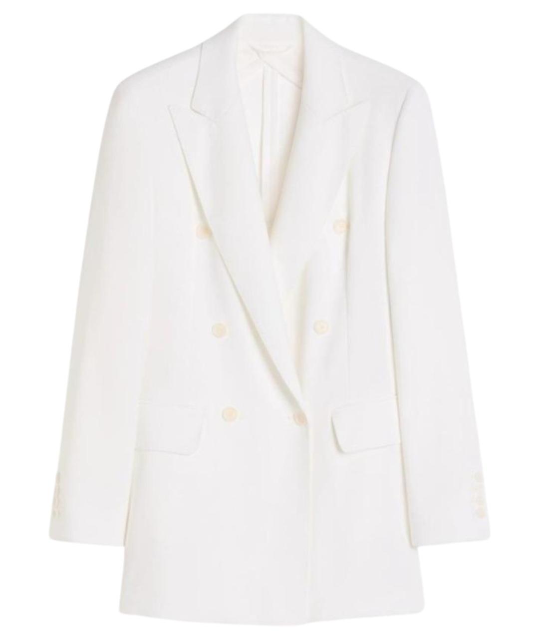 MAX MARA Белый хлопковый жакет/пиджак, фото 1