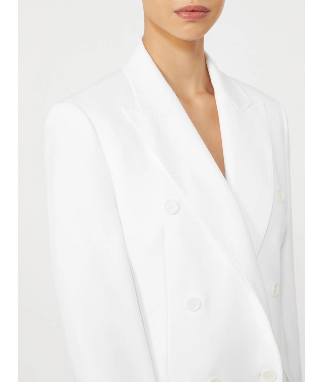 MAX MARA Белый хлопковый жакет/пиджак, фото 5