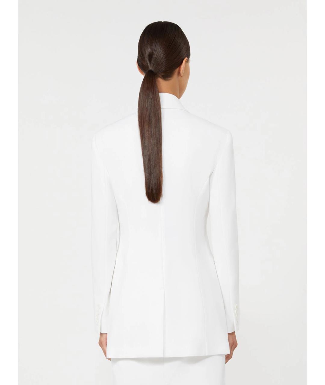 MAX MARA Белый хлопковый жакет/пиджак, фото 4