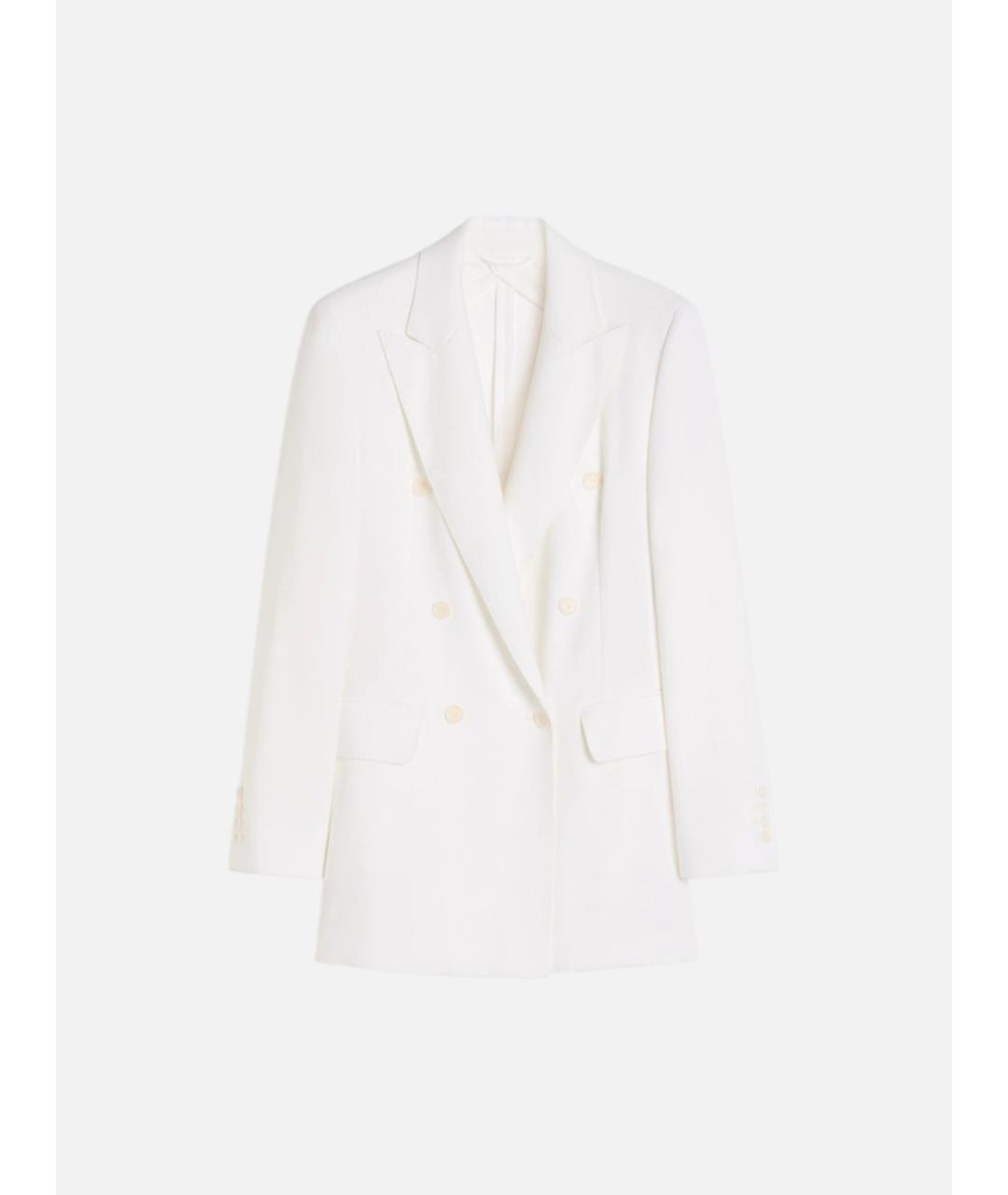 MAX MARA Белый хлопковый жакет/пиджак, фото 6