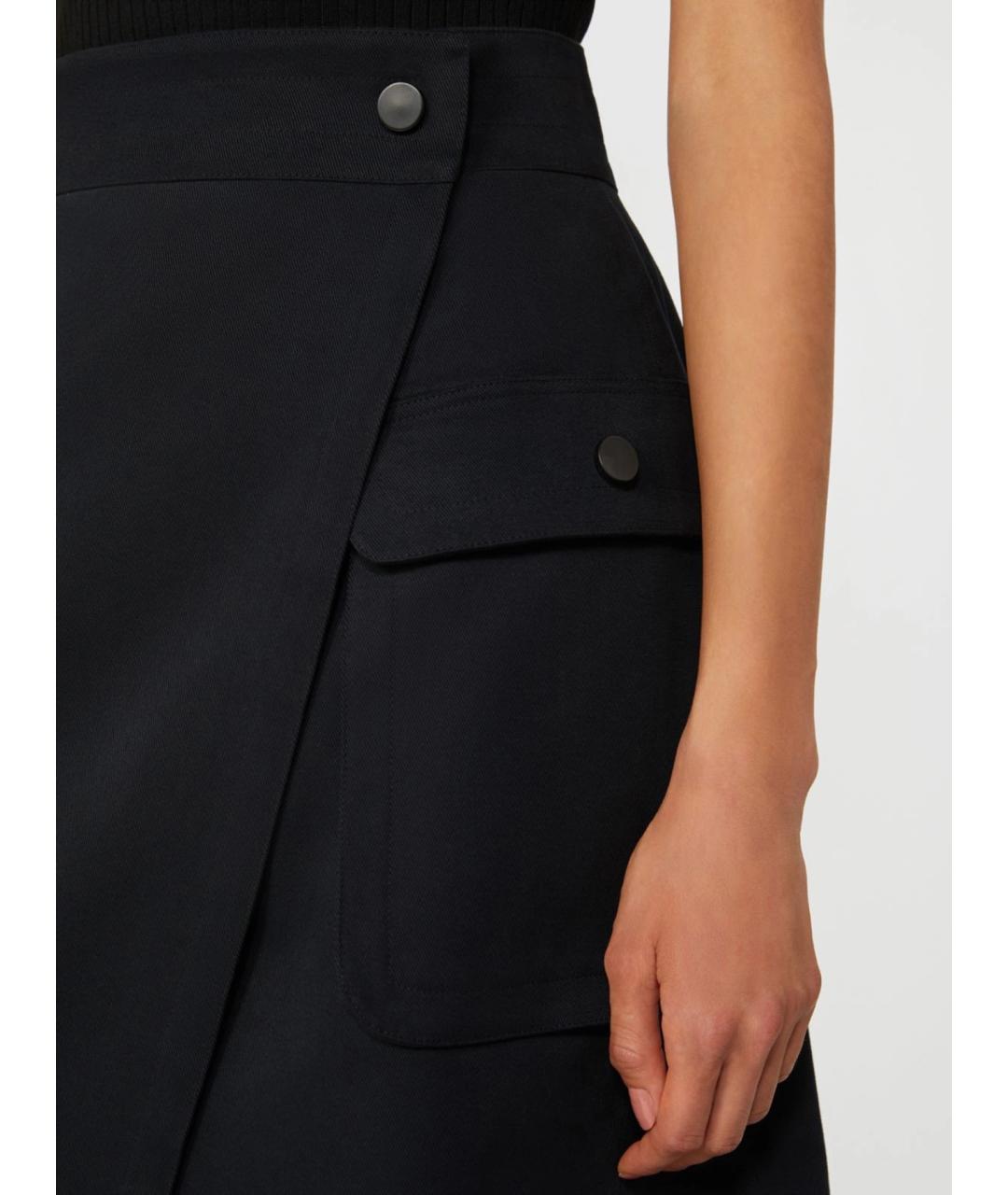 MAX MARA Черная хлопковая юбка мини, фото 5