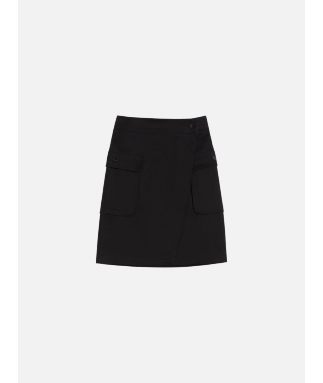 MAX MARA Черная хлопковая юбка мини, фото 6