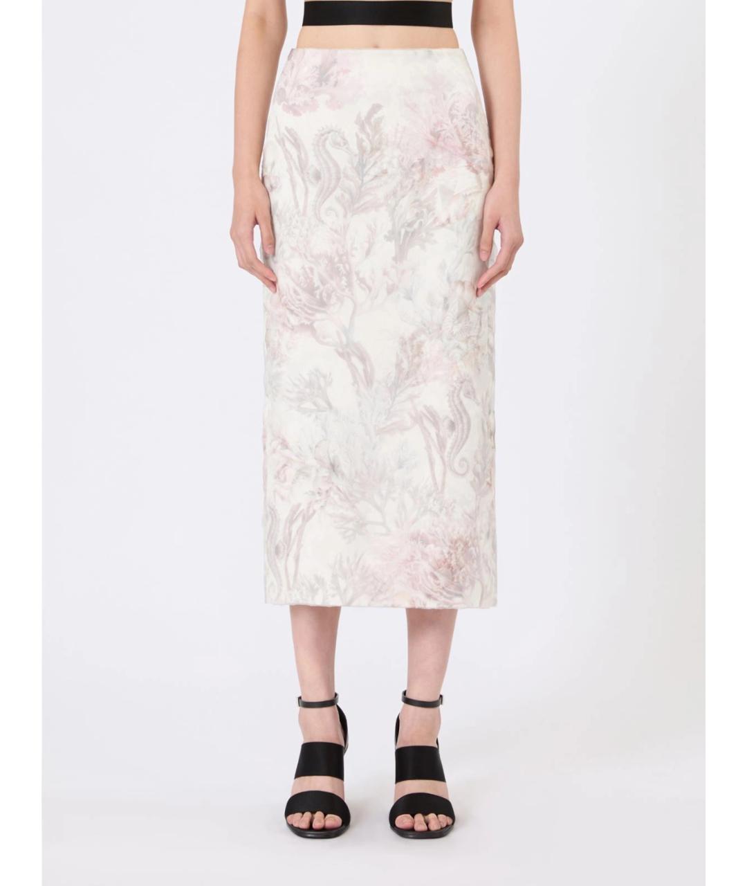 MAX MARA Мульти шелковая юбка миди, фото 3