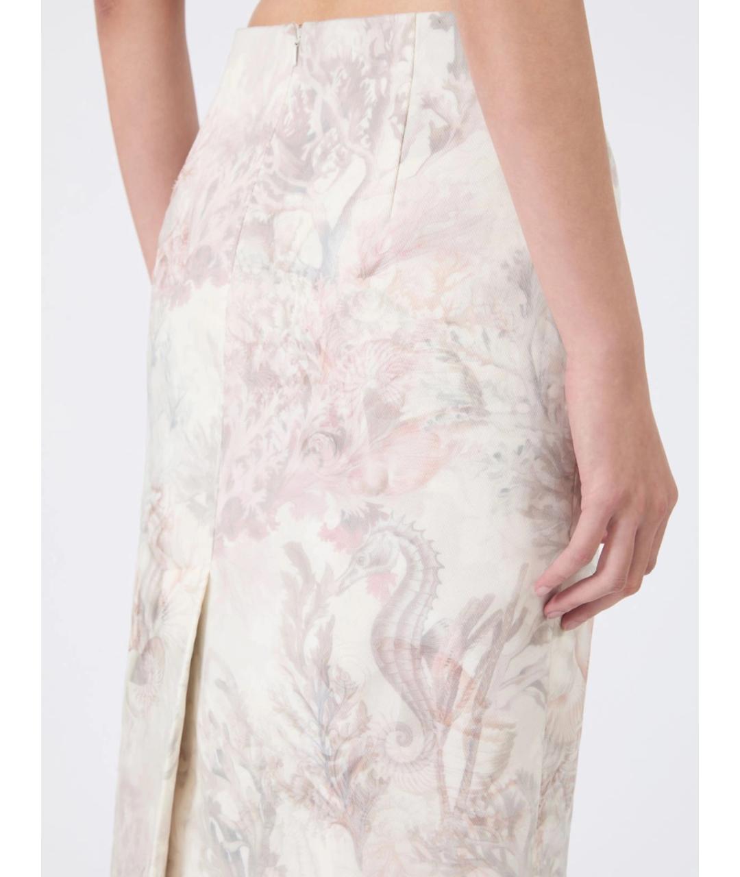 MAX MARA Мульти шелковая юбка миди, фото 5