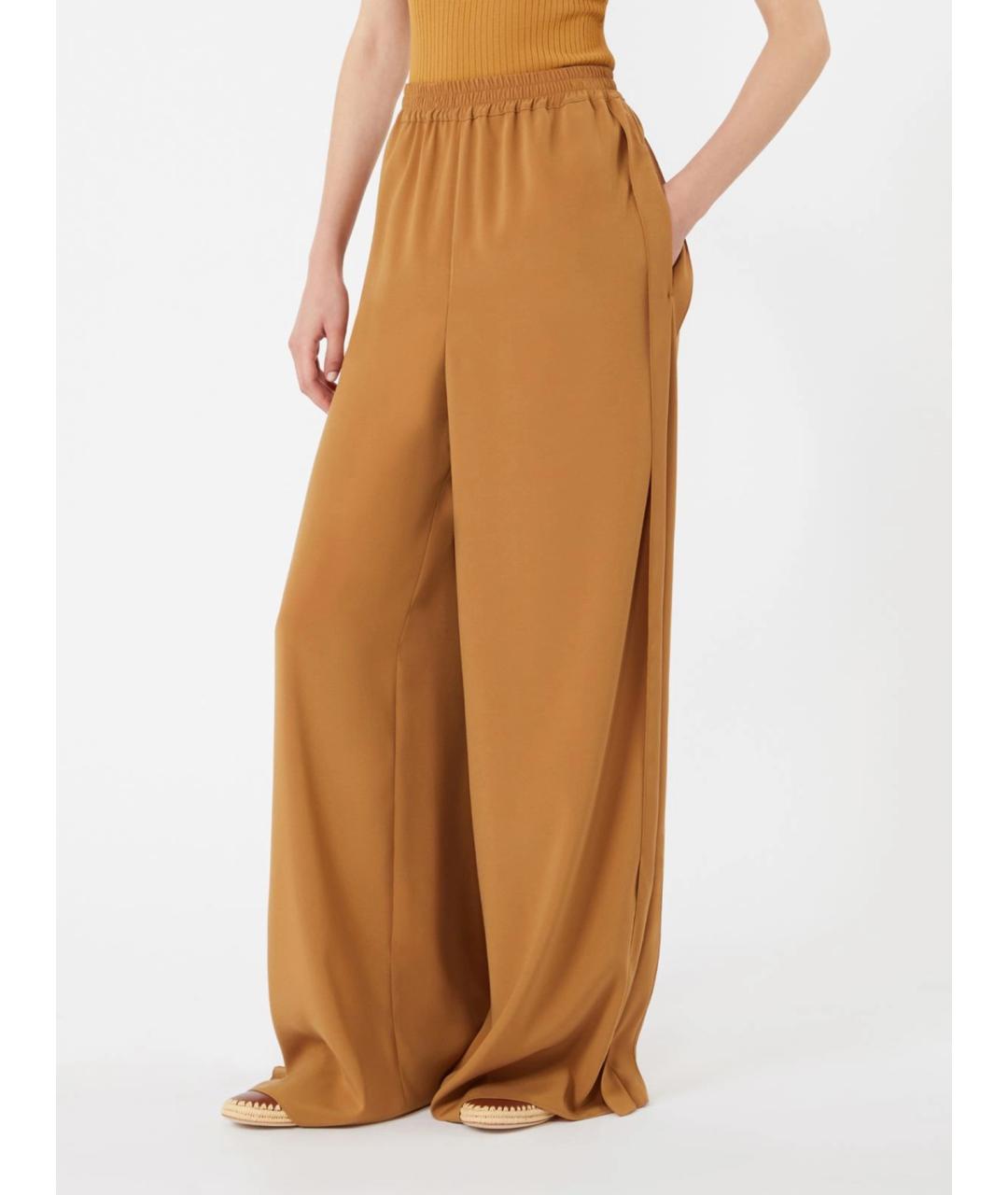 MAX MARA Бежевые брюки широкие, фото 3
