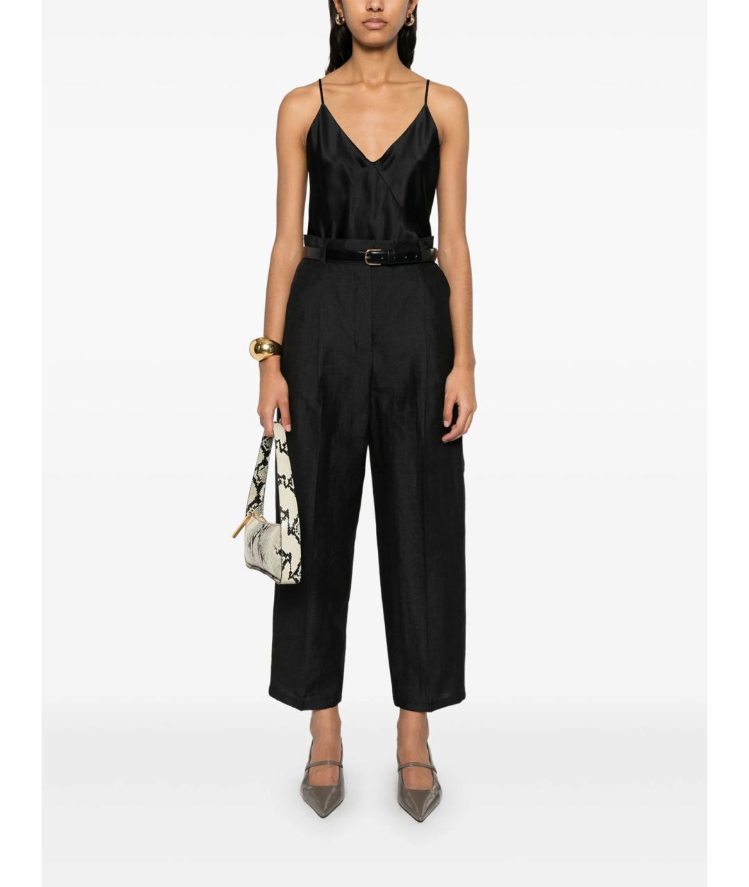 MAX MARA Черная шелковая блузы, фото 2