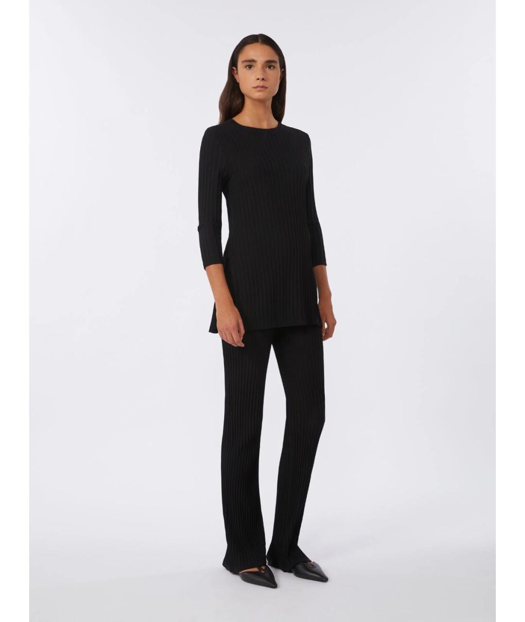 MAX MARA Черный вискозный джемпер / свитер, фото 2