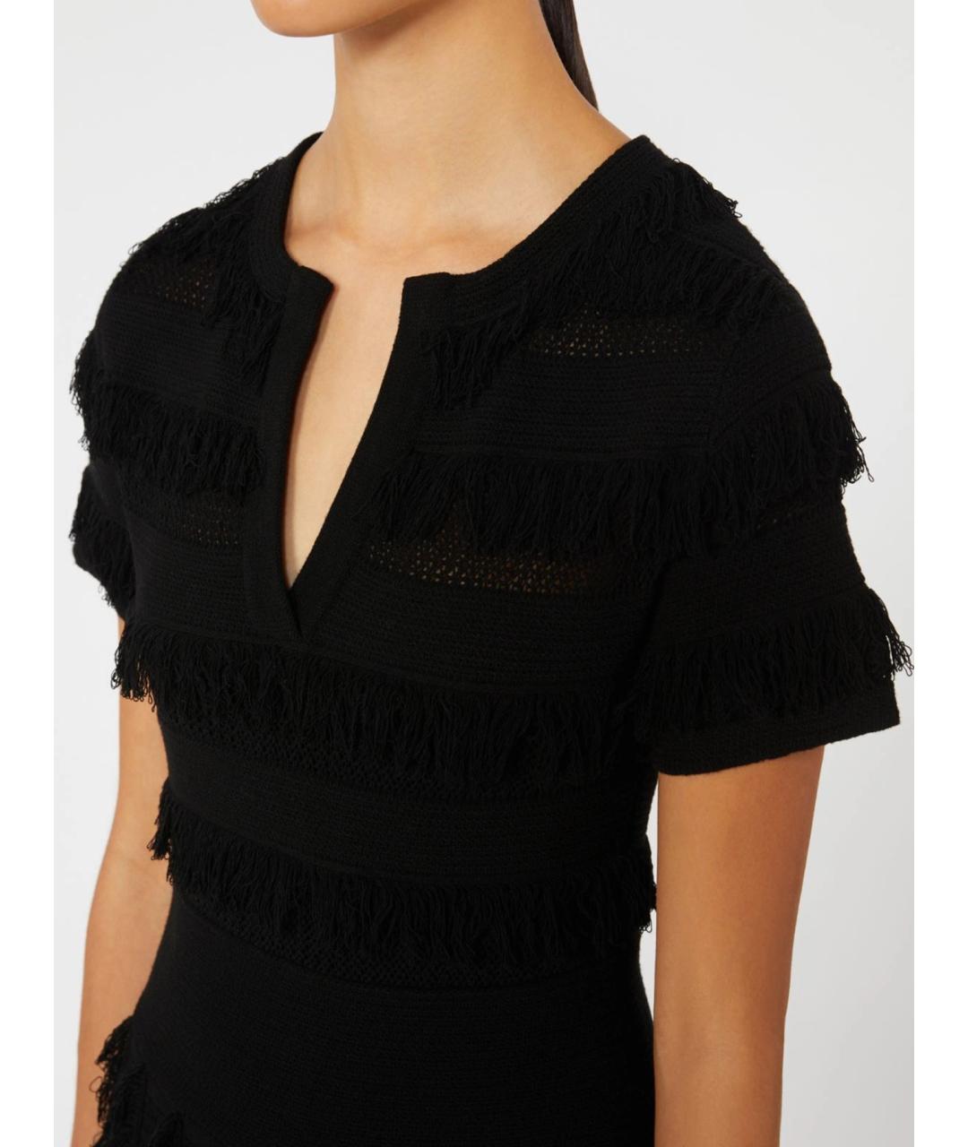 MAX MARA Черное вискозное повседневное платье, фото 5