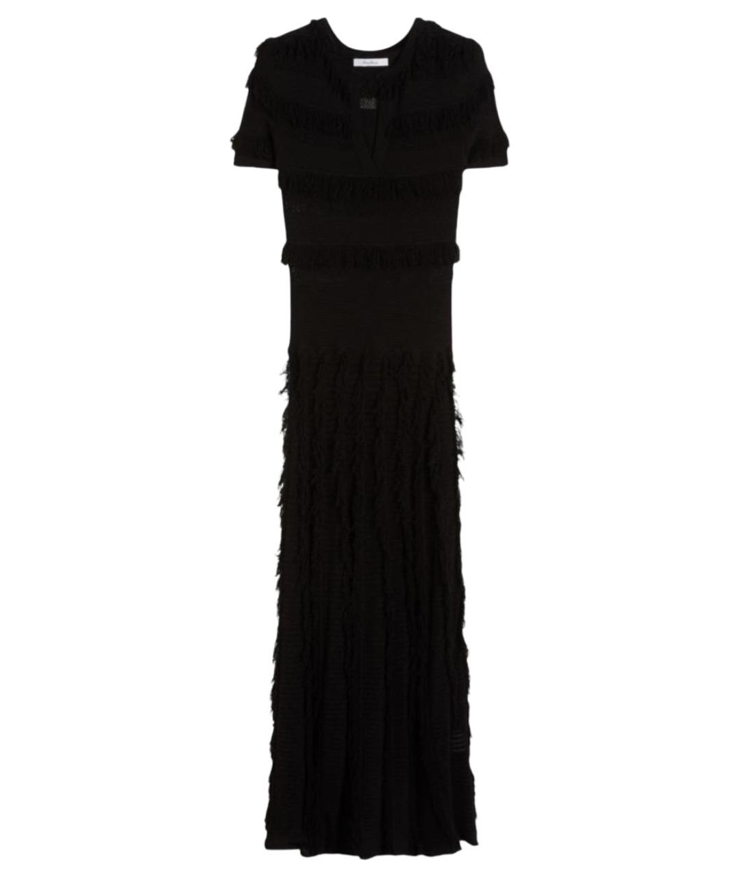 MAX MARA Черное вискозное повседневное платье, фото 1