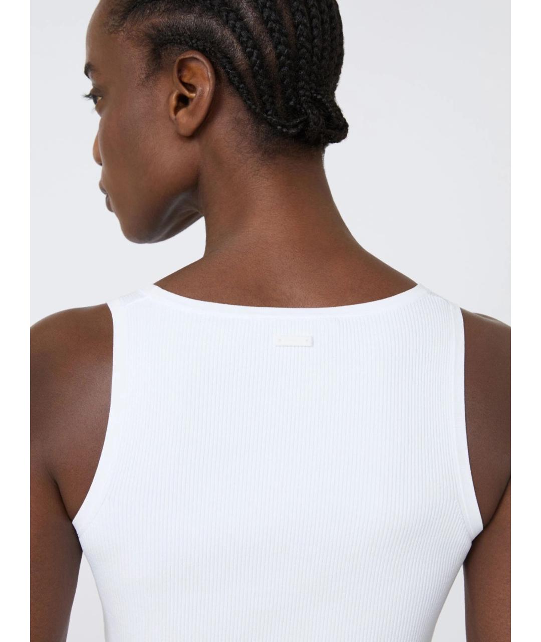 MAX MARA Белая вискозная майка, фото 4