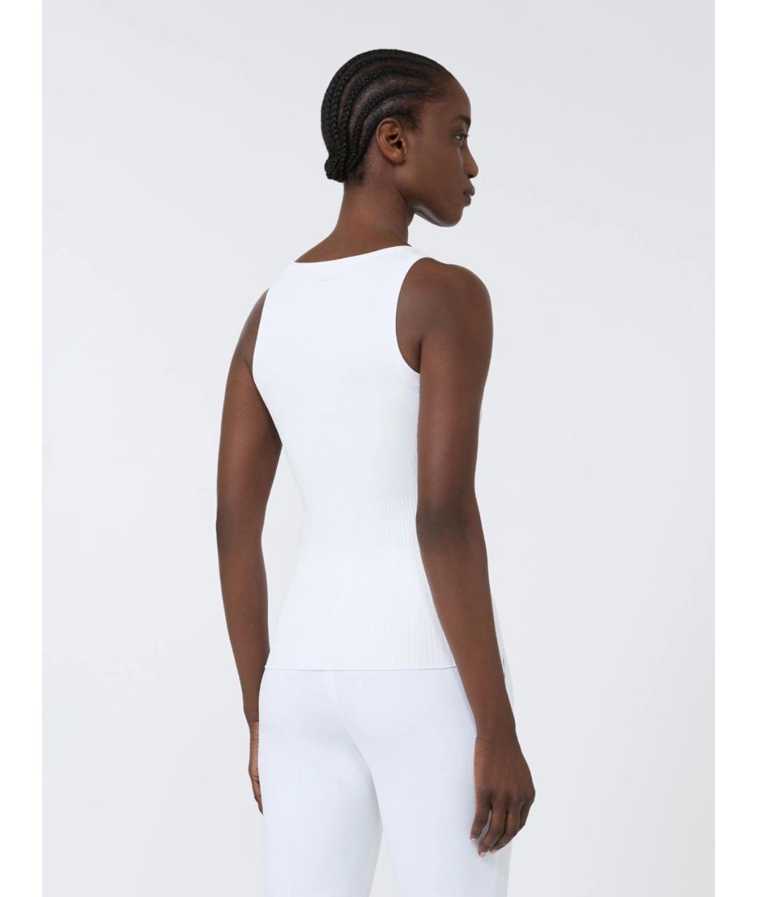 MAX MARA Белая вискозная майка, фото 3