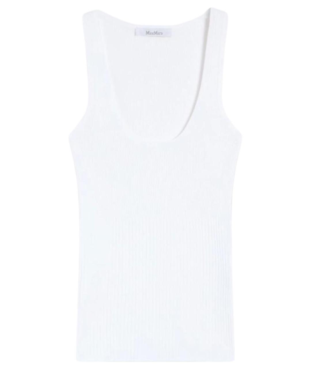 MAX MARA Белая вискозная майка, фото 1