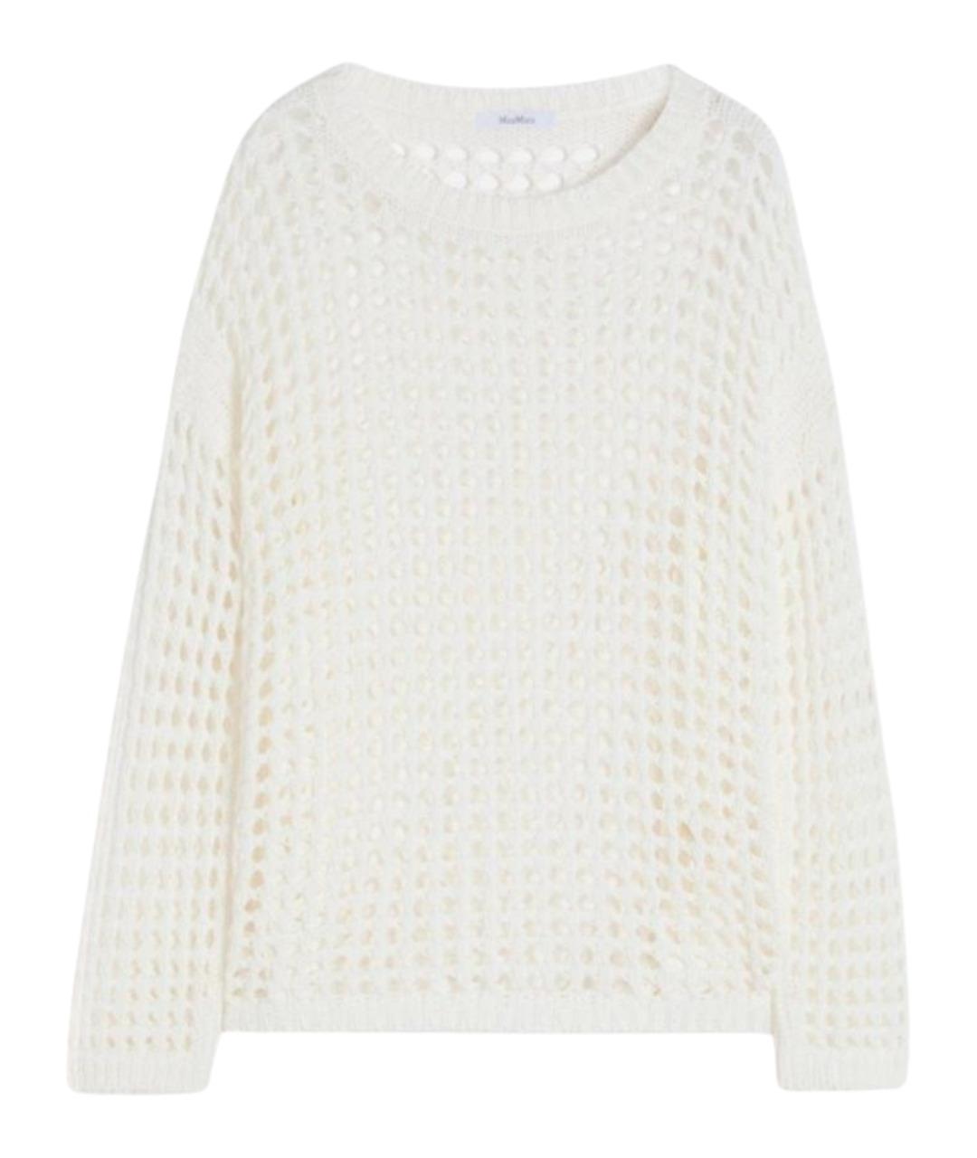 MAX MARA Белый хлопковый джемпер / свитер, фото 1