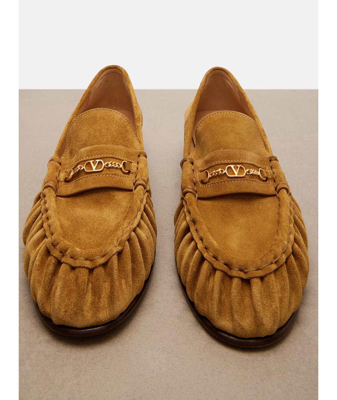 VALENTINO Бежевые замшевые мокасины, фото 3
