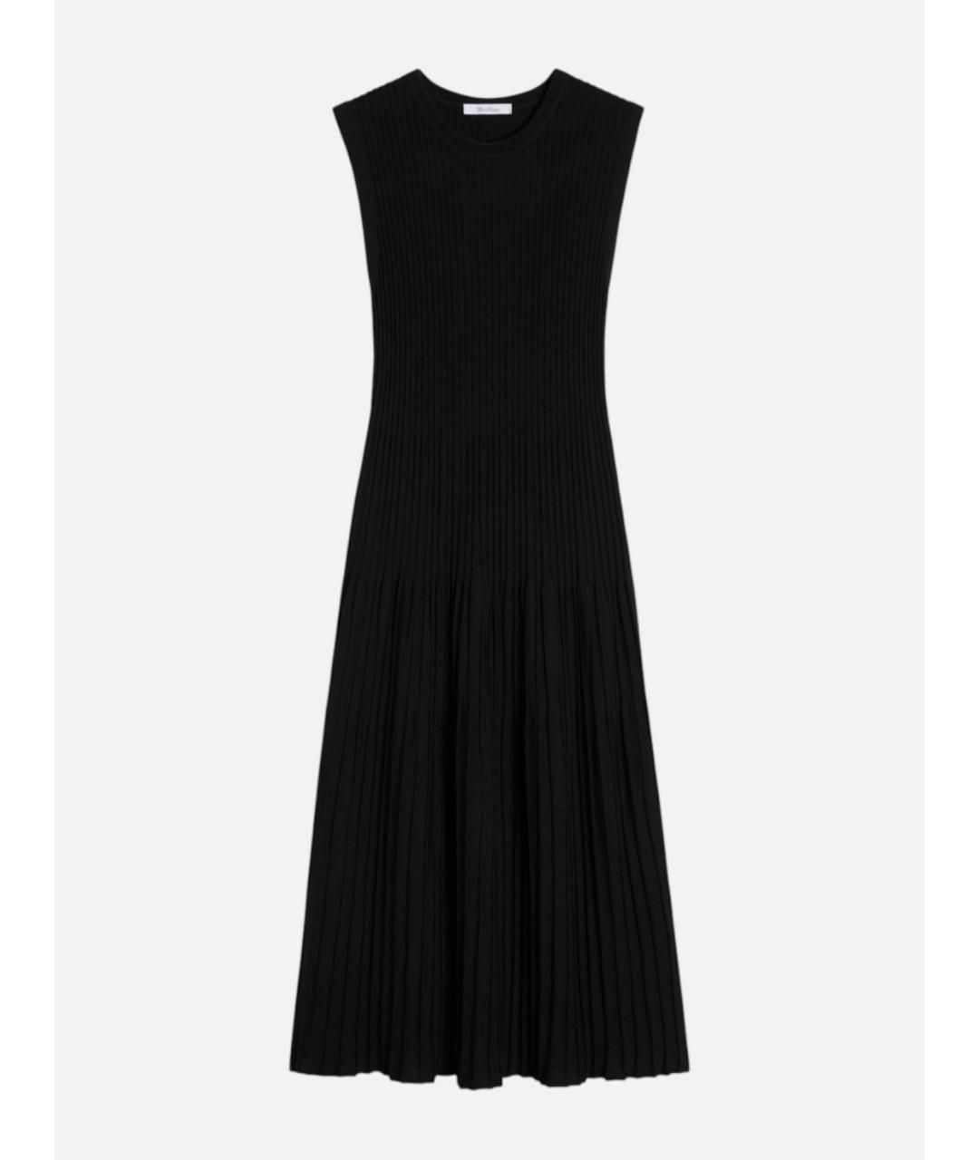 MAX MARA Черное вискозное повседневное платье, фото 5