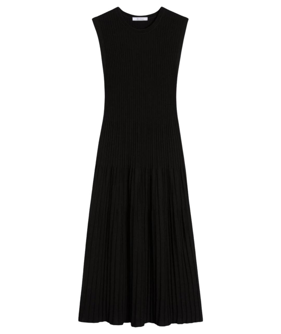 MAX MARA Черное вискозное повседневное платье, фото 1