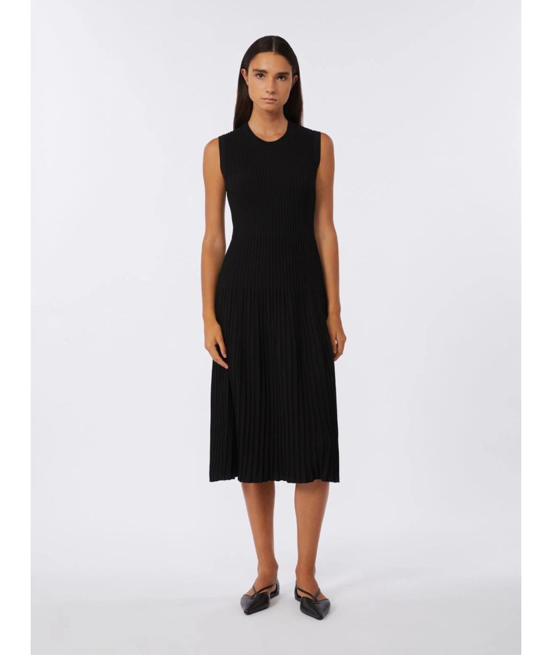 MAX MARA Черное вискозное повседневное платье, фото 3