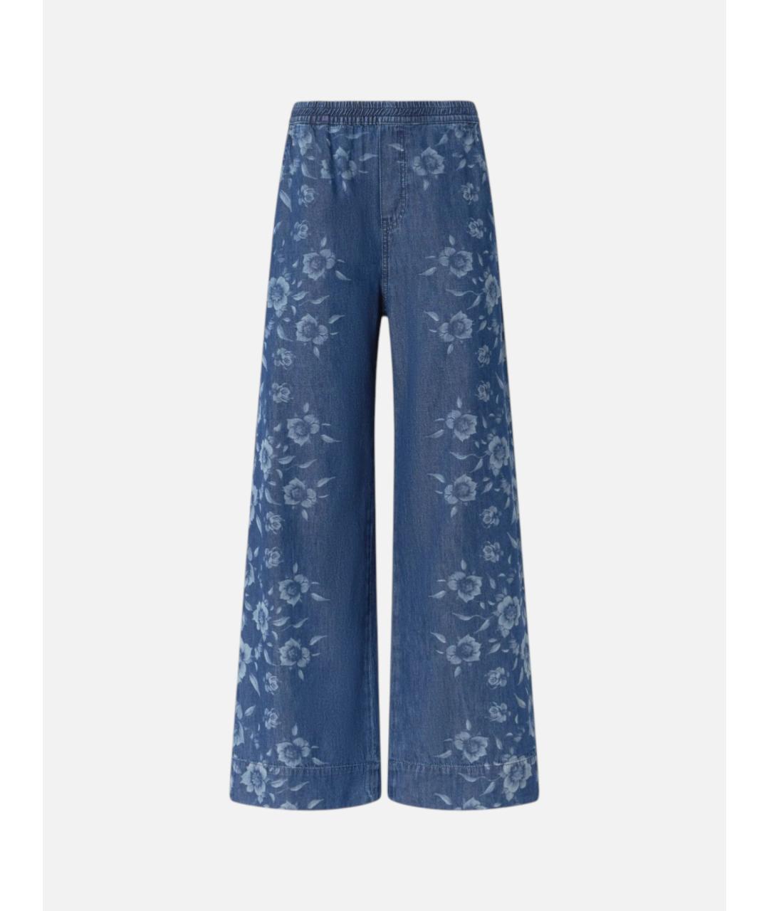 PINKO Синие хлопковые прямые джинсы, фото 7