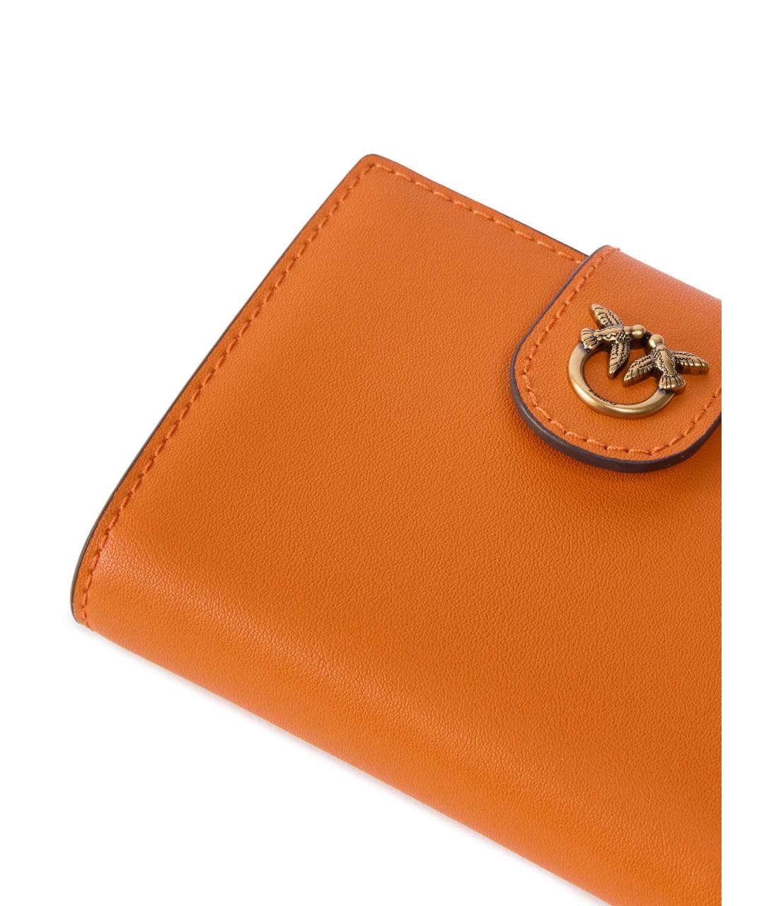 PINKO Оранжевый кожаный кошелек, фото 4