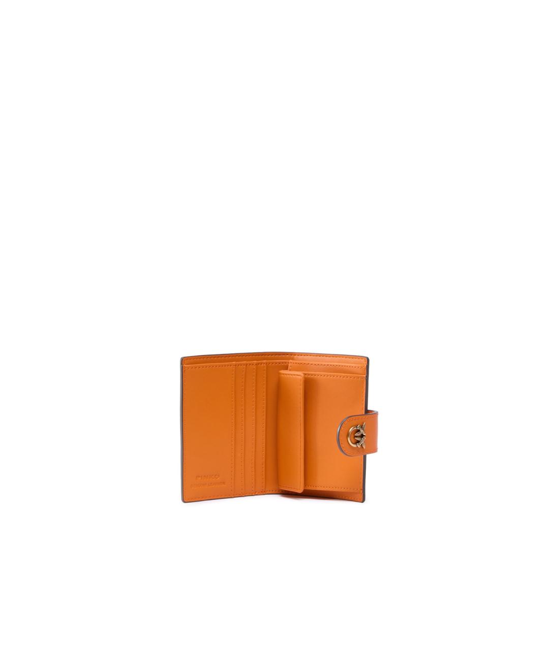 PINKO Оранжевый кожаный кошелек, фото 3