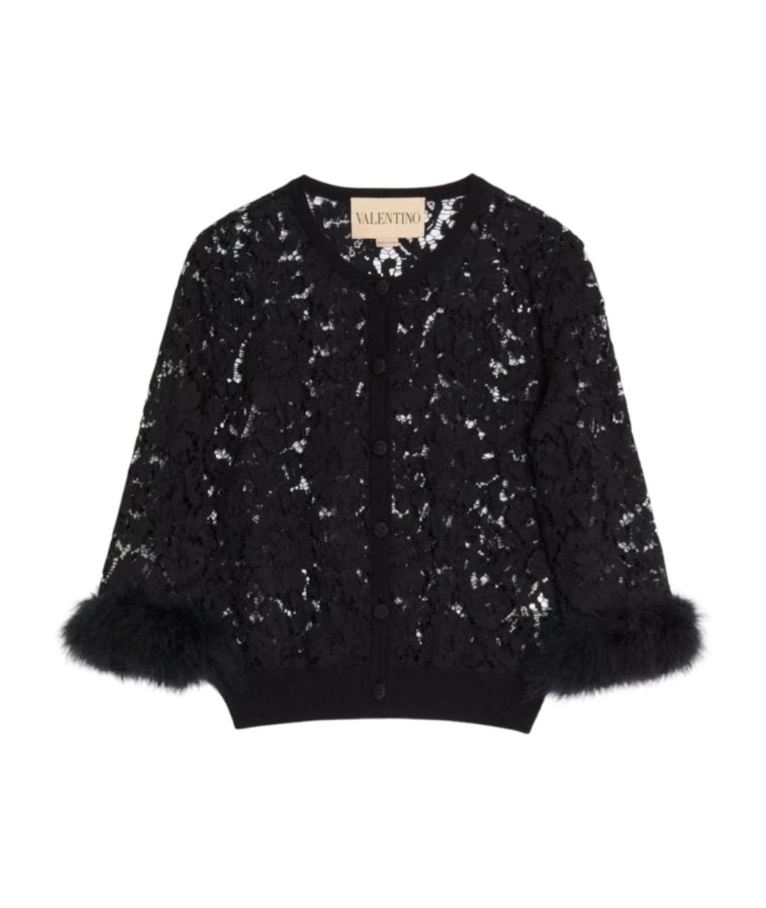 VALENTINO Черный вискозный кардиган, фото 1