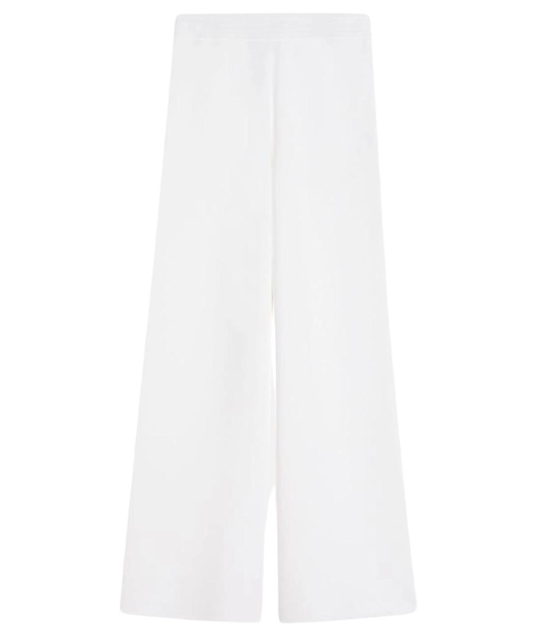 MAX MARA Белые вискозные брюки широкие, фото 1