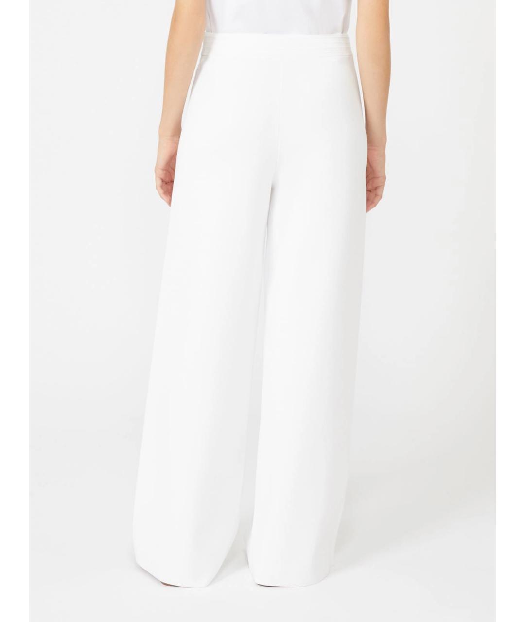 MAX MARA Белые вискозные брюки широкие, фото 4