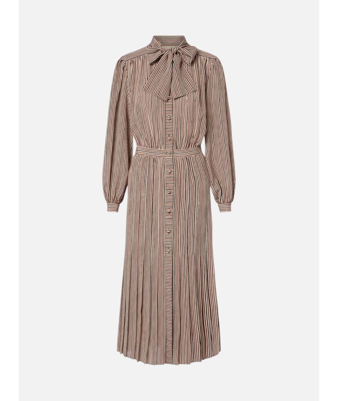 VALENTINO Мульти шелковое повседневное платье, фото 4