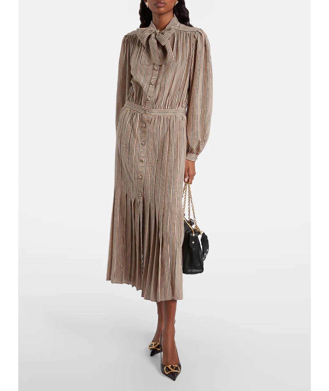 VALENTINO Мульти шелковое повседневное платье, фото 2