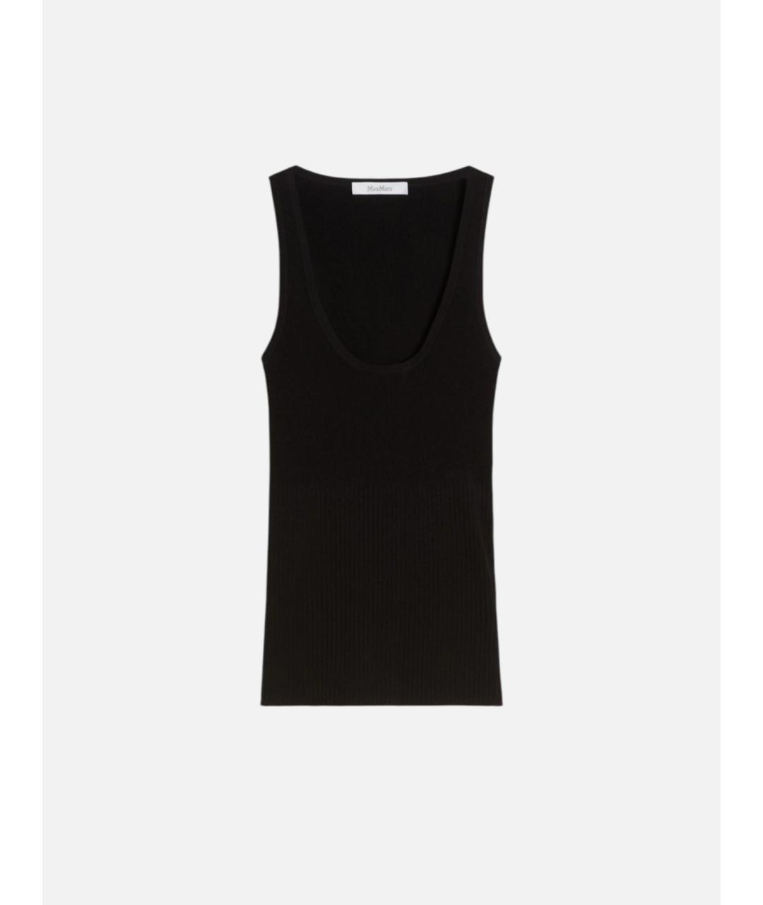 MAX MARA Черная вискозная майка, фото 6