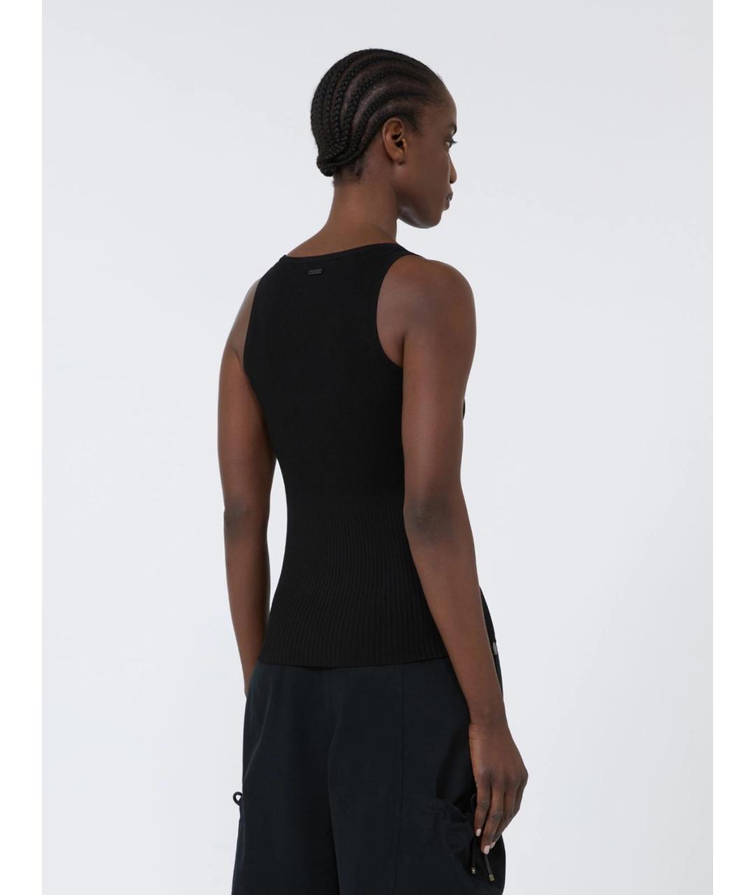 MAX MARA Черная вискозная майка, фото 4