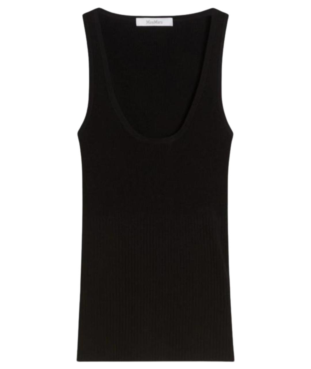 MAX MARA Черная вискозная майка, фото 1