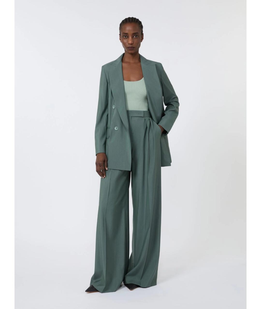 MAX MARA Зеленая вискозная майка, фото 2
