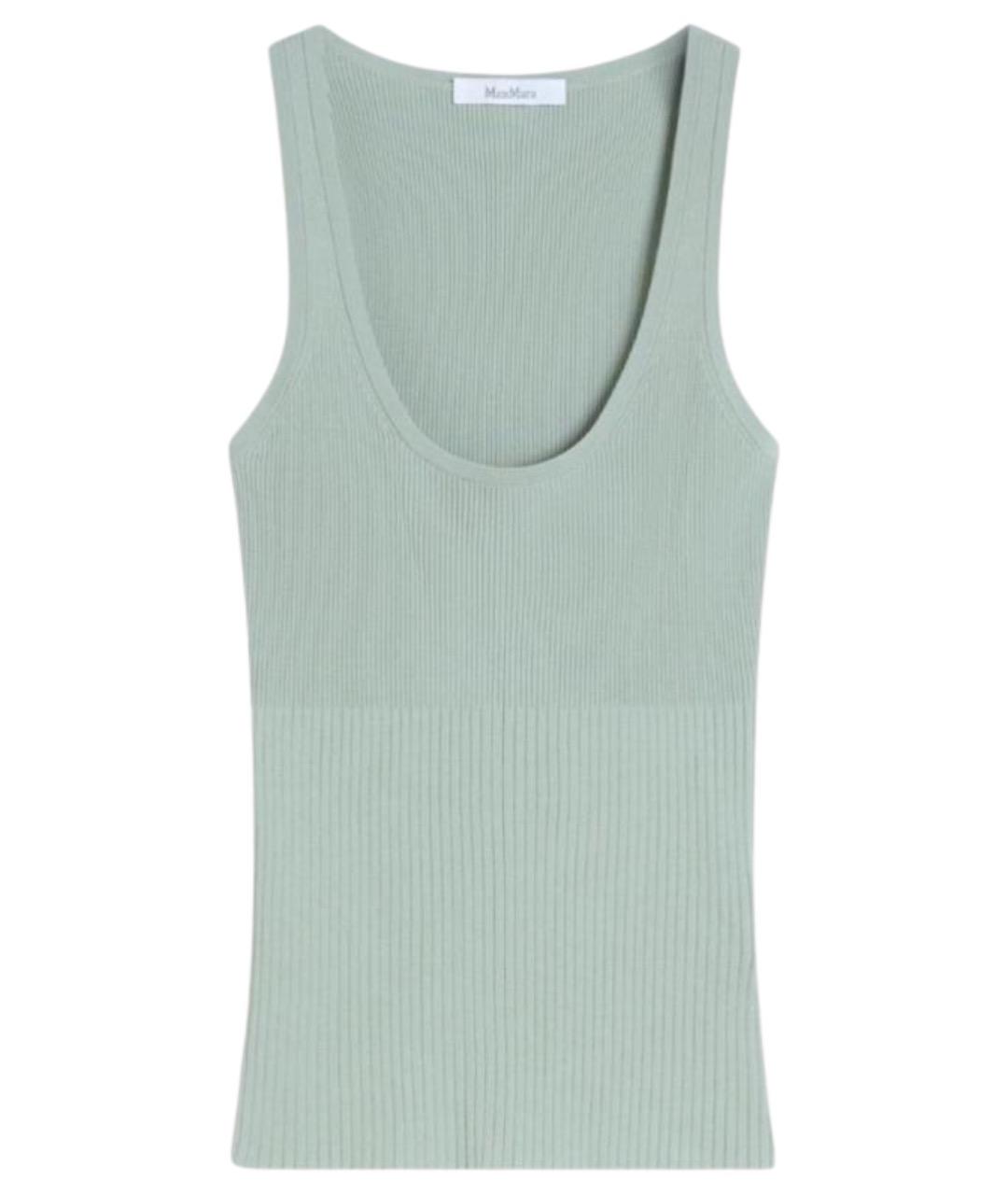 MAX MARA Зеленая вискозная майка, фото 1