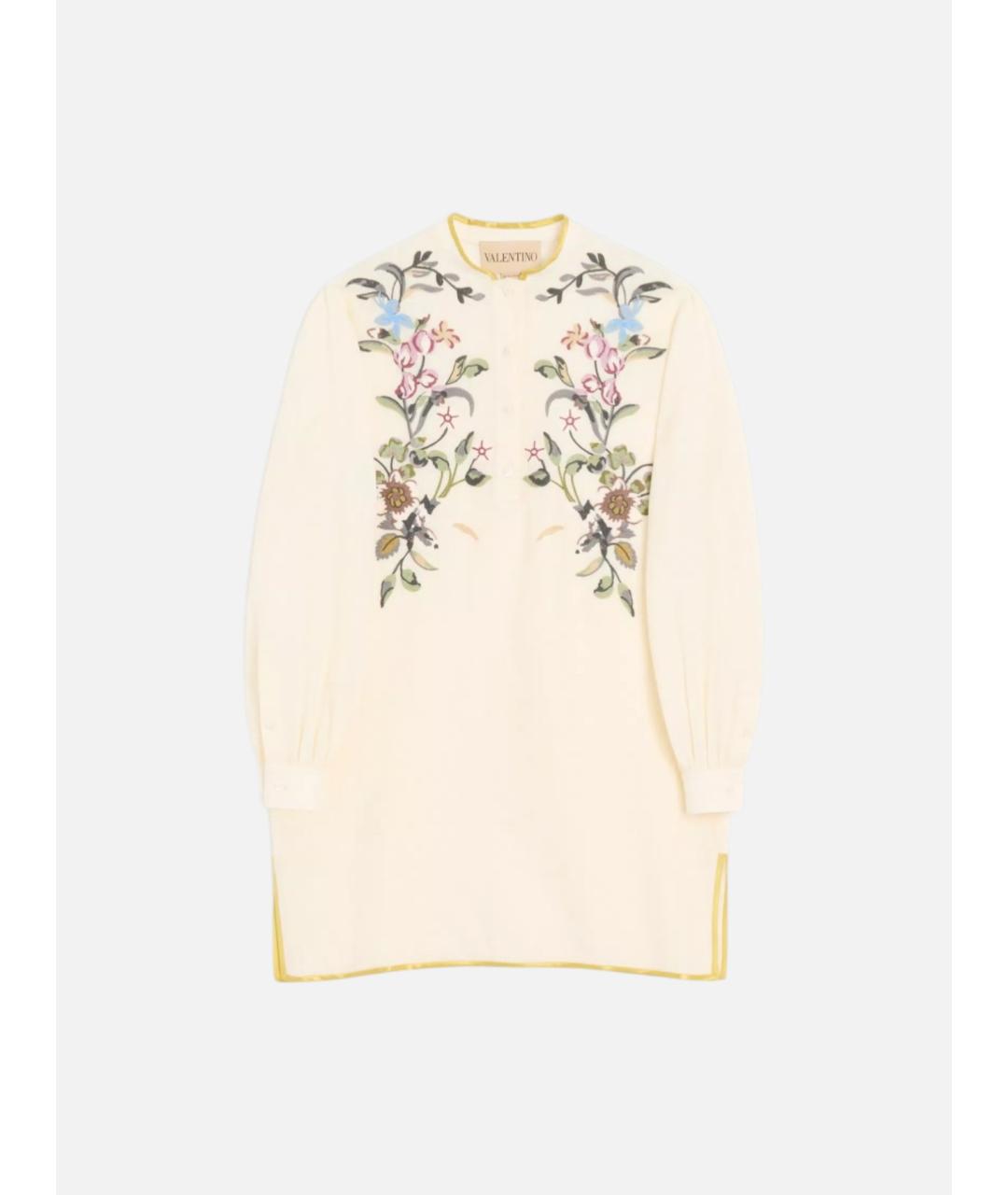 VALENTINO Бежевое хлопковое повседневное платье, фото 5